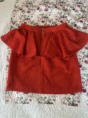 Sunday in Brooklyn orange skirt